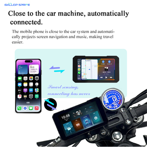 IP67 Wasserdichter Tragbarer 5-Zoll GPS-Navigator mit Radio, Kabellosem CarPlay, <span class=keywords><strong>Android</strong></span> Auto, Touchscreen für Auto und Motorrad mit Weltweiter Karte - Product Image 3