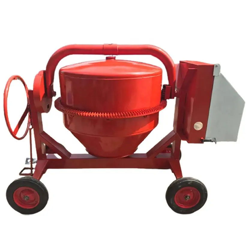 Small betonmischer 250L motor einzelnen-phase 1.5KW 2.2KW 3KW made in Vietnam rot gelb orange farbe mit solide rad drei