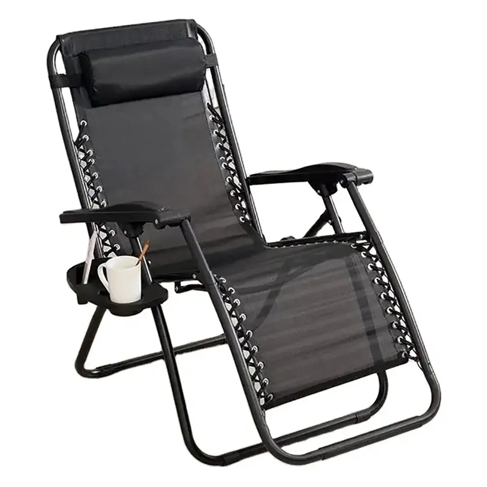 Sedia pigra da giardino sedia a gravità Zero sedia pieghevole in metallo per esterni reclinabile da spiaggia