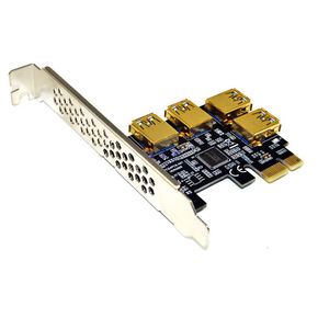 <strong>PCI</strong>-E to <strong>PCI</strong>-E Adapter 1 Turn 4 <strong>PCI</strong>-Express Slot 1x to 16x USB 3.0 Riser Card PCIe Converter - Product Image 3