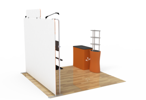 10*10贸易展览会展位，带货架背景展示架 - Product Image 2