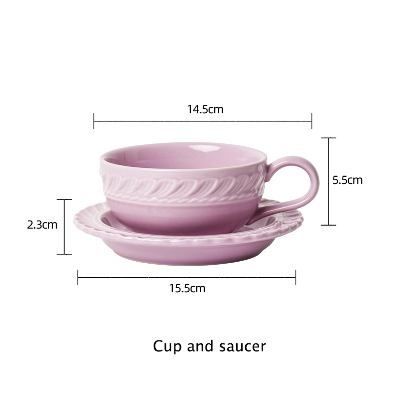 Tasse et soucoupe (Violet)