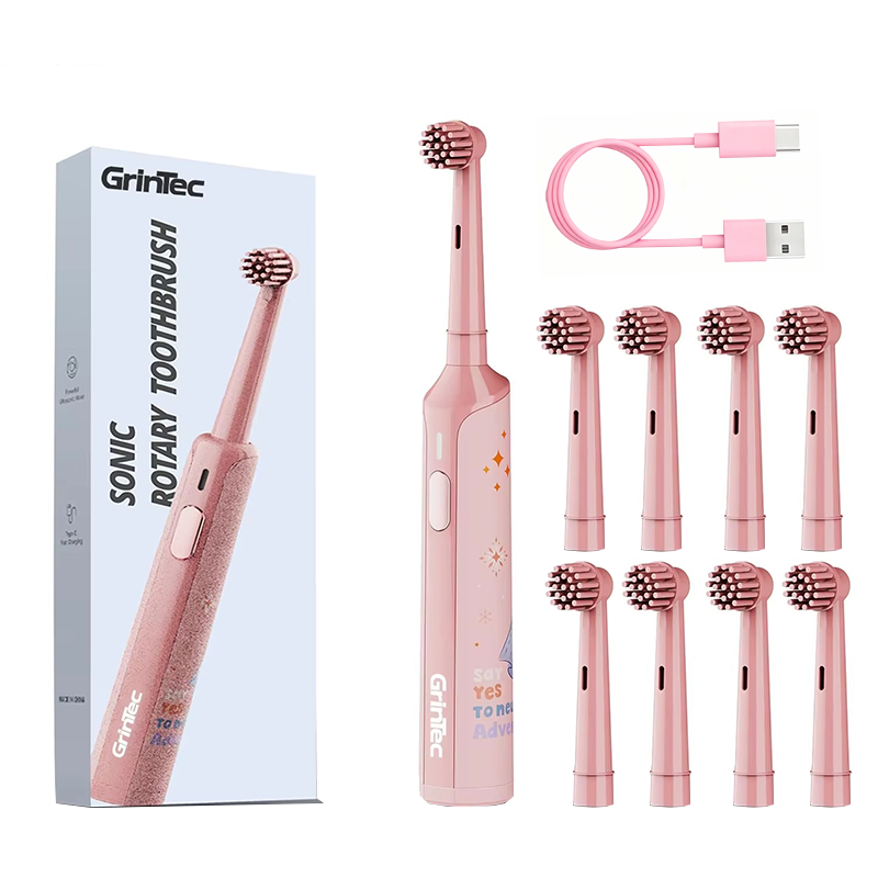 Pink with 8 brush heads