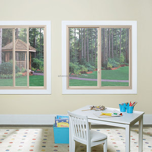 Entegre jaluziler ile çift camlı alüminyum sürgülü pencereler alüminyum 3 parça sürgülü pencereler ekranlı - Product Image 6