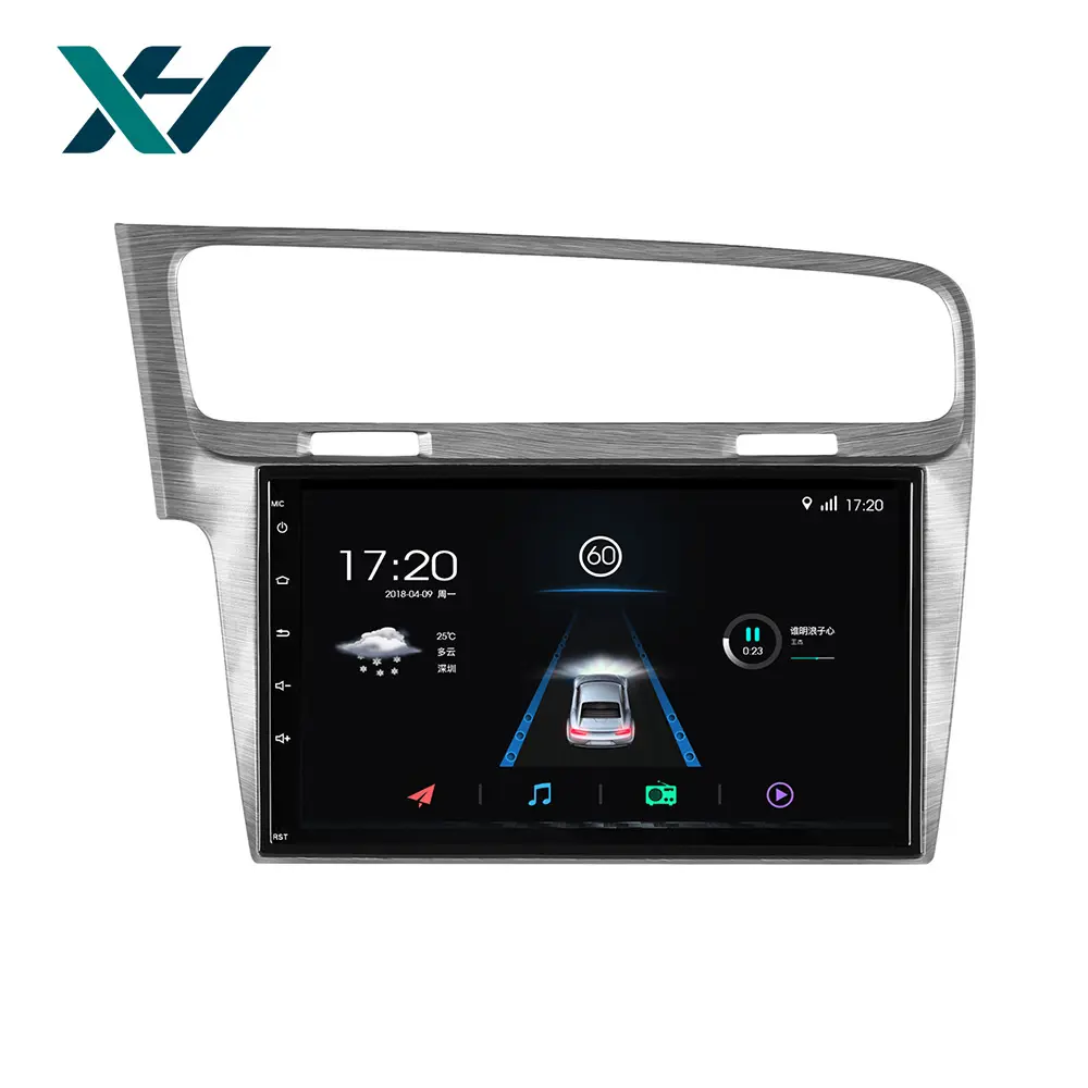 10,2 pulgadas 4 núcleos Android 10 coche DVD reproductor Multimedia Radio Video estéreo GPS Navi Audio para VW Golf 7 2013-2015