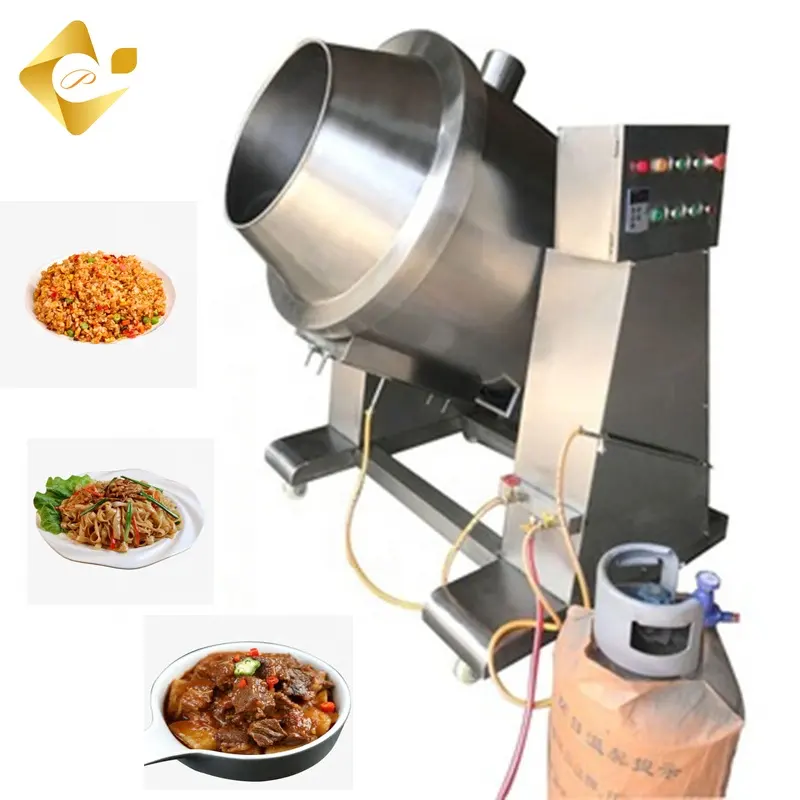 Grande macchina commerciale commerciale del riso fritto Wok industriale della macchina del riso fritto Biryani macchina di cottura automatica pentola agitare friggitrice