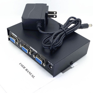 <strong>VGA</strong> <strong>Splitter</strong> <strong>1</strong> in <strong>2</strong> Out Video Distribution Box Signal Copy with Power Adapter 200MHz Bandwidth High Resolution up to 2048x1536 - Product Image 5