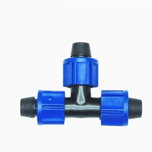 16mm 20mm Fittings Farm Irrigation Lock Nut Tee Elbow Couplings Fitting For Drip Tape Drip Pipe