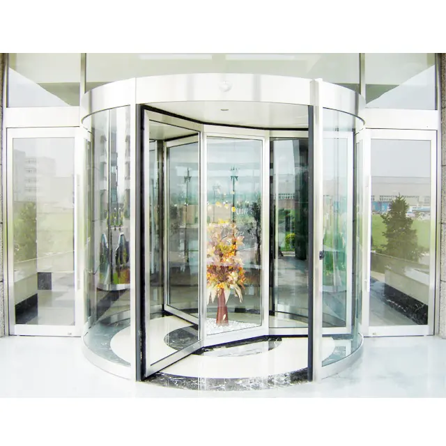 2023 Automatic Commercial shopfront double swing glass door revolving door slide gate opener motor automatic sliding door