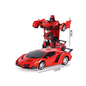 Hot Sale 2 in <strong>1</strong> Car Robot Model Car <strong>Remote</strong> Control Toys Kids One-button Deformation Toy <strong>Remote</strong> Control Car for Children Gift