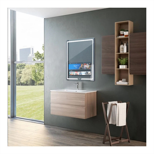 Espejo inteligente LED sin marco de estilo moderno, gran pantalla táctil, WiFi, Android, espejo mágico inteligente para uso en el baño - Product Image 5