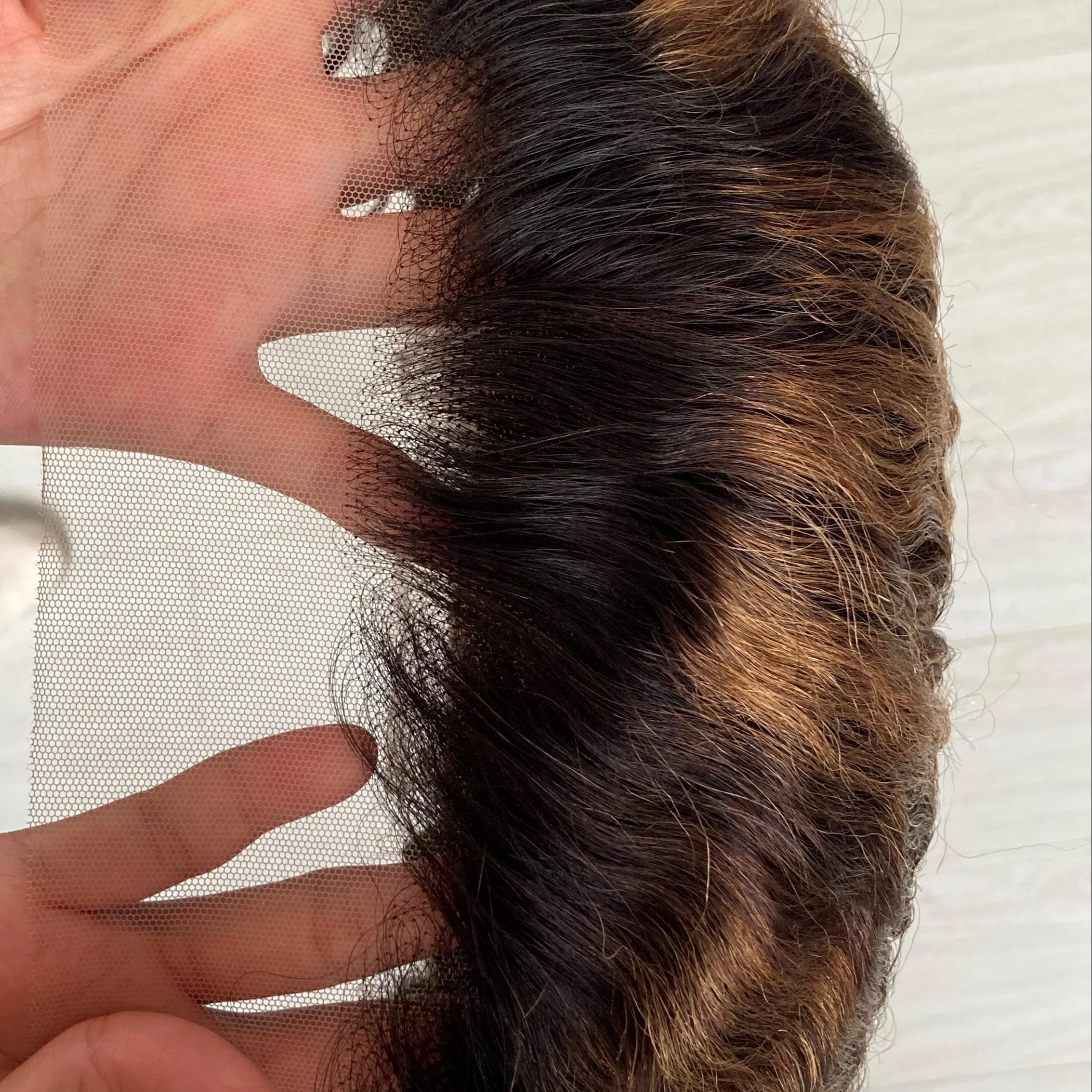 Parrucca frontale con evidenziazione a onda profonda parrucche per capelli umani color ombre parrucche per capelli piccoli nodi parrucche in pizzo morbido pizzo capelli di alta qualità