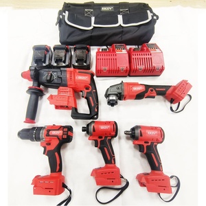 Ekiiv 18V 21v 4.0 5.0 6.0 the Best <strong>Red</strong> Battery Home New Cordless Brushless Multifunction Powered Power <strong>Tool</strong> Combo <strong>Kit</strong> - Product Image 1