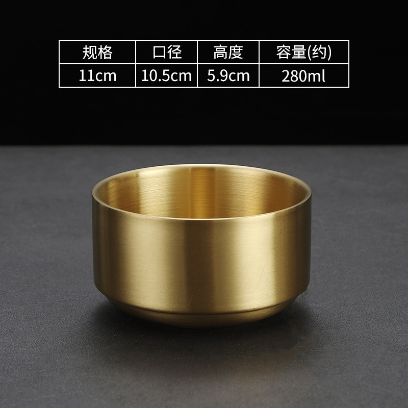 10.5cm Korean-style soup bowl (gold)