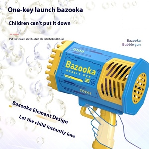 Hot Bán Mini gatling Súng Bong Bóng Với 40 Lỗ Không Gian Ánh Sáng Màu Xanh Trẻ Em Của Đồ Chơi Ngoài Trời <span class=keywords><strong>Rocket</strong></span> Launcher Máy Bong Bóng - Product Image 4