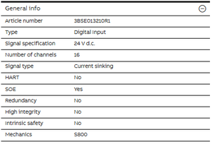 Módulo de entrada digital DI830 de 16 canales y 24V CC Original, nuevo Stock para AC800M 800xA S800 I/O 3BSE013210R1 Modbus Ethercat - Product Image 4