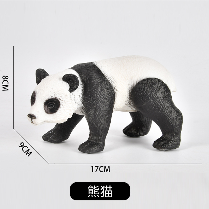 Panda de algodón relleno de vinilo (con etiqueta + embalaje en bolsa de PE)