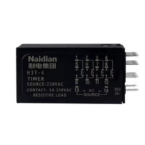 14 pines 220 AC DC V Mini relé de temporizador de retardo de alta potencia al por mayor 0 ~ 10 relé de controlador de segundo tiempo - Product Image 3
