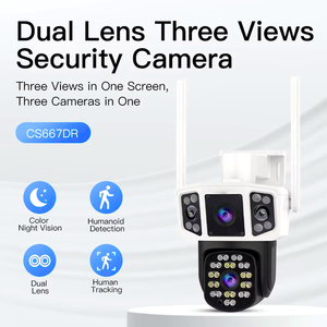 3 Screens HD Network Smart Dual Lens Cloud Storage PTZ Human Detection IP Wireless Wifi Auto Track Zoom CCTV Security <strong>Camera</strong> - Product Image 2