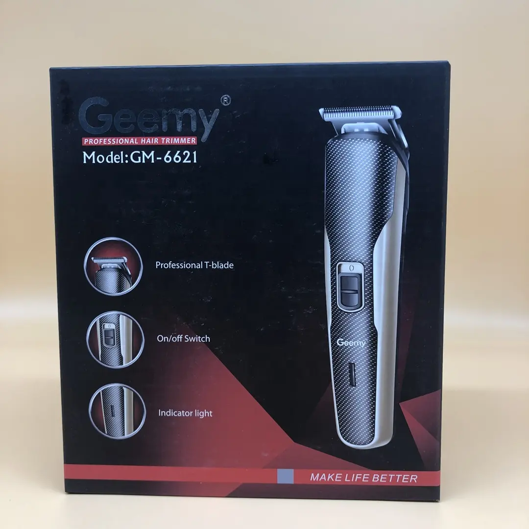 GEEMY GM6621 Poderoso Kit Corte Preciso Aparar Barba Aparadores de Cabelo Corte De Cabelo Grooming Clippers Corte de cabelo Para O Barbeiro Uso Doméstico