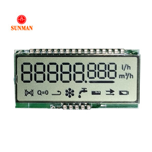 transparenter bildschirm tn htn lcd 7 kundendefiniertes monochromes 7 segment 8 digit kleines tn segment wasserteller display lcd