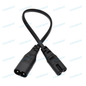 IEC 320 2-Pin C7 kadın C8 erkek figürü 8 güç adaptör uzatma kablosu - Product Image 4