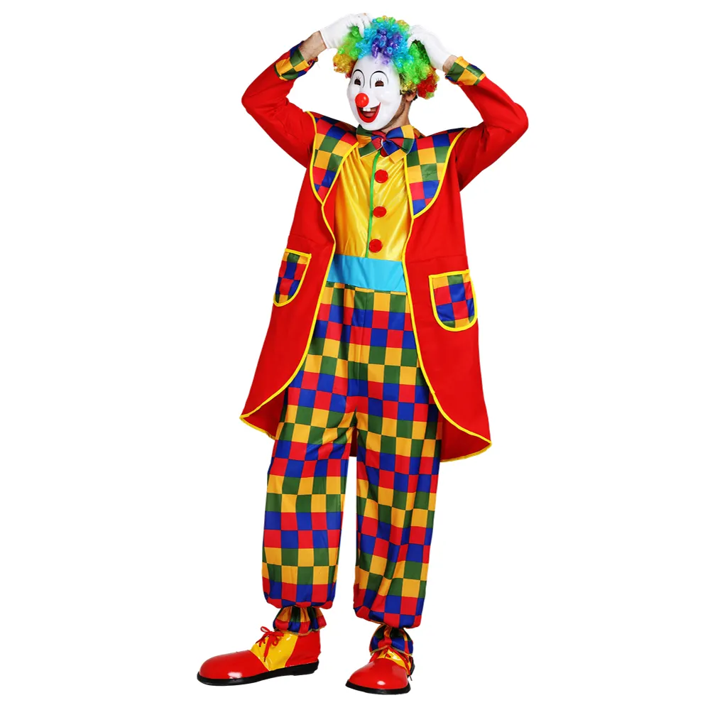 Payasos divertidos ropa fiesta de Halloween carnaval circo Cosplay disfraz divertido Joker escenario Cosplay para adultos