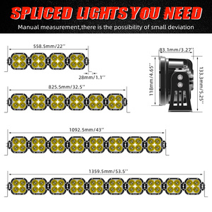 Off Road Barra Led 4x4 UTV çatı montaj Offroad UTV Linkable modüler kiti Led ışık Bar için Polaris RZR kamyonlar - Product Image 6