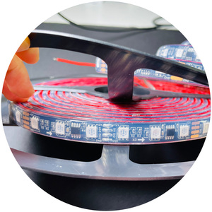 แถบไฟ LED rgbic 16703สีดำสำหรับกลางแจ้ง SMD5050ไฟ LED 60ดวง/ม. กันน้ำแถบไฟ RGB แบบติดตั้งได้ IP67