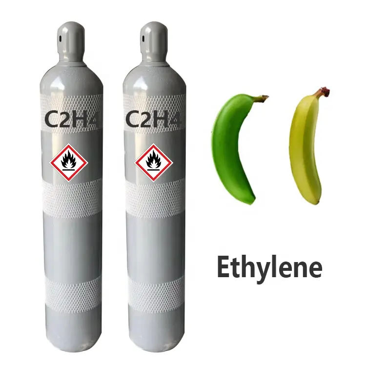 Cấp công nghiệp độ tinh khiết 99.95% c2h4 gas sử dụng cho chuối xoài chín Ethylene gas giá