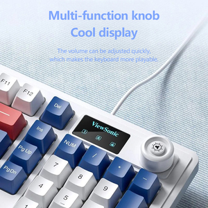 Wired <strong>Keyboard</strong> Mechanical Feel Multi-<strong>function</strong> Screen Display with Knob Desktop <strong>Computer</strong> Office E-sports Game <strong>Keyboard</strong>