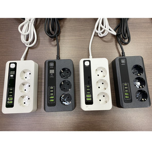 高品质3000W 10A 250V欧盟英国美国插头3路欧洲电插座，带3型通用串行总线电源板 - Product Image 6