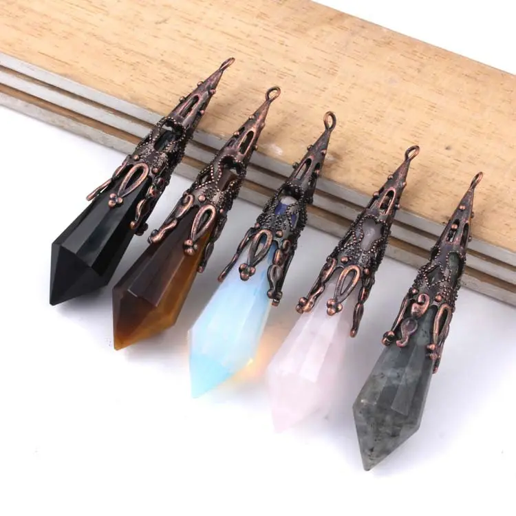 2023 Best memento natural quartz crystal pendulums healing reiki crystal gift for sale for home and office decoration