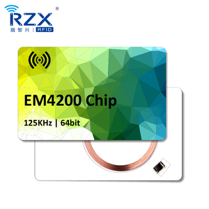 Campione gratuito di fabbrica diretto programmabile 125KHz personalizzato RFID EM4200 bianco bianco vuoto di controllo della porta chiave biglietto da visita - Product Image 2