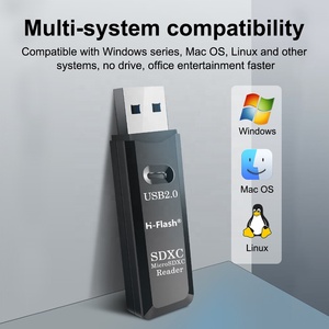 SD + TF 2 in 1 lettore di schede USB2.0 trasmissione ad alta velocità facile accesso alla fotocamera dati computer lettore MicroSDXC - Product Image 4