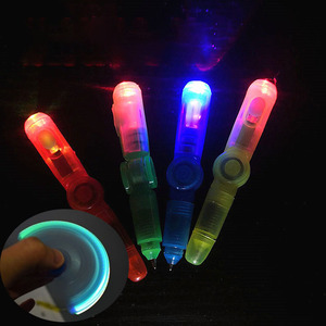 Led dạ quang rực rỡ Fidget Spinner bút bi 1.0mm kim loại văn bản Chiều rộng xoay giảm áp lực bút - Product Image 2
