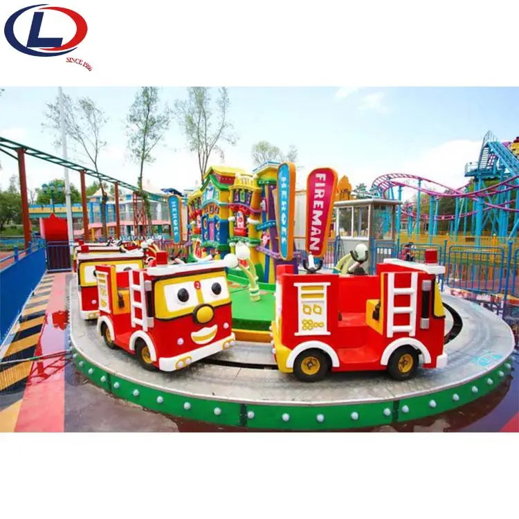 Parque de atracciones para niños Paseos Parque infantil Bomberos Juegos mecánicos Tren de vía eléctrica para niños