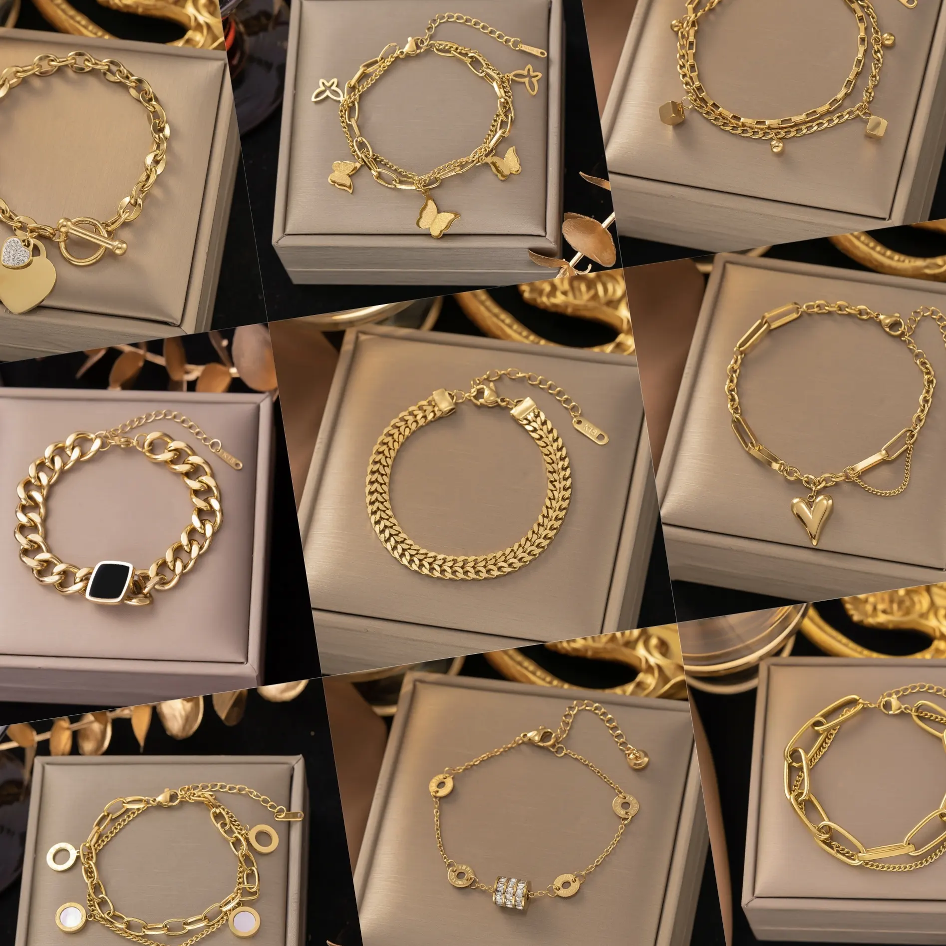 Stainless steel jewelry wholesale [100 kinds of bracelets] Fashion personality Hip hop Cuban bracelet titanium steel bracelet