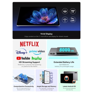 Toptan ALLDOCUBE iPlay 60 Lite 4G LTE Tablet PC, 4GB + 128GB, 11 inç Android 14 Unisoc kaplan T606 Octa çekirdek desteği çift SIM - Product Image 4