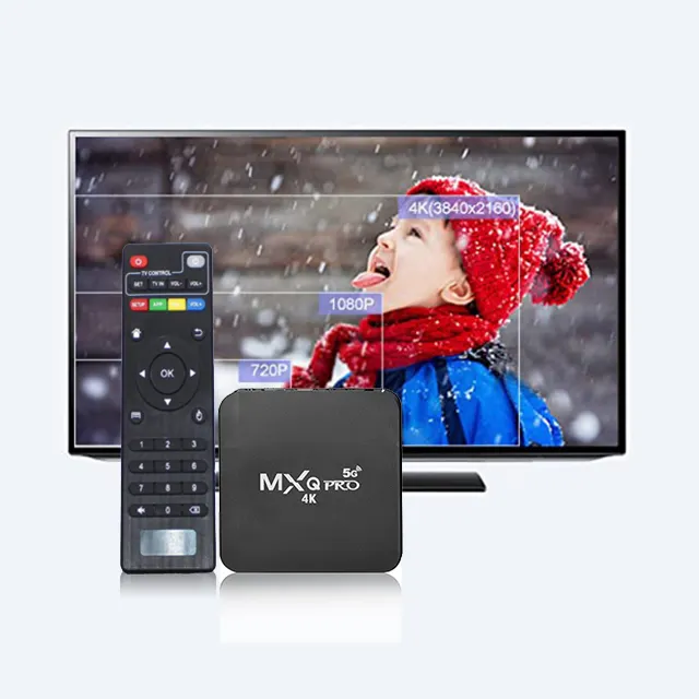 2020 Neuankömmling Streaming 2G 4G Ram 32G 64G Rom Wifi Smart HD Set-Top-Box TV-Empfänger Mxq Pro 4K Android TV-Box