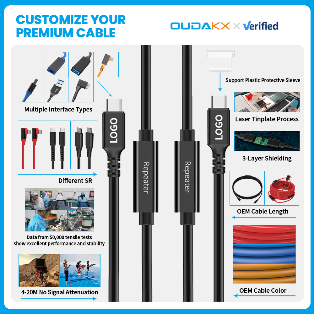 Cable activo personalizado OEM sin caja