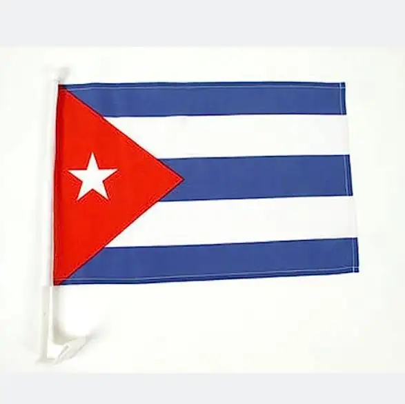 Hot Selling Hoge Kwaliteit Cubaanse Autovlag 12X18 Inch Aangepaste Cubaanse Autovlag Met Grote Vlaggenmast