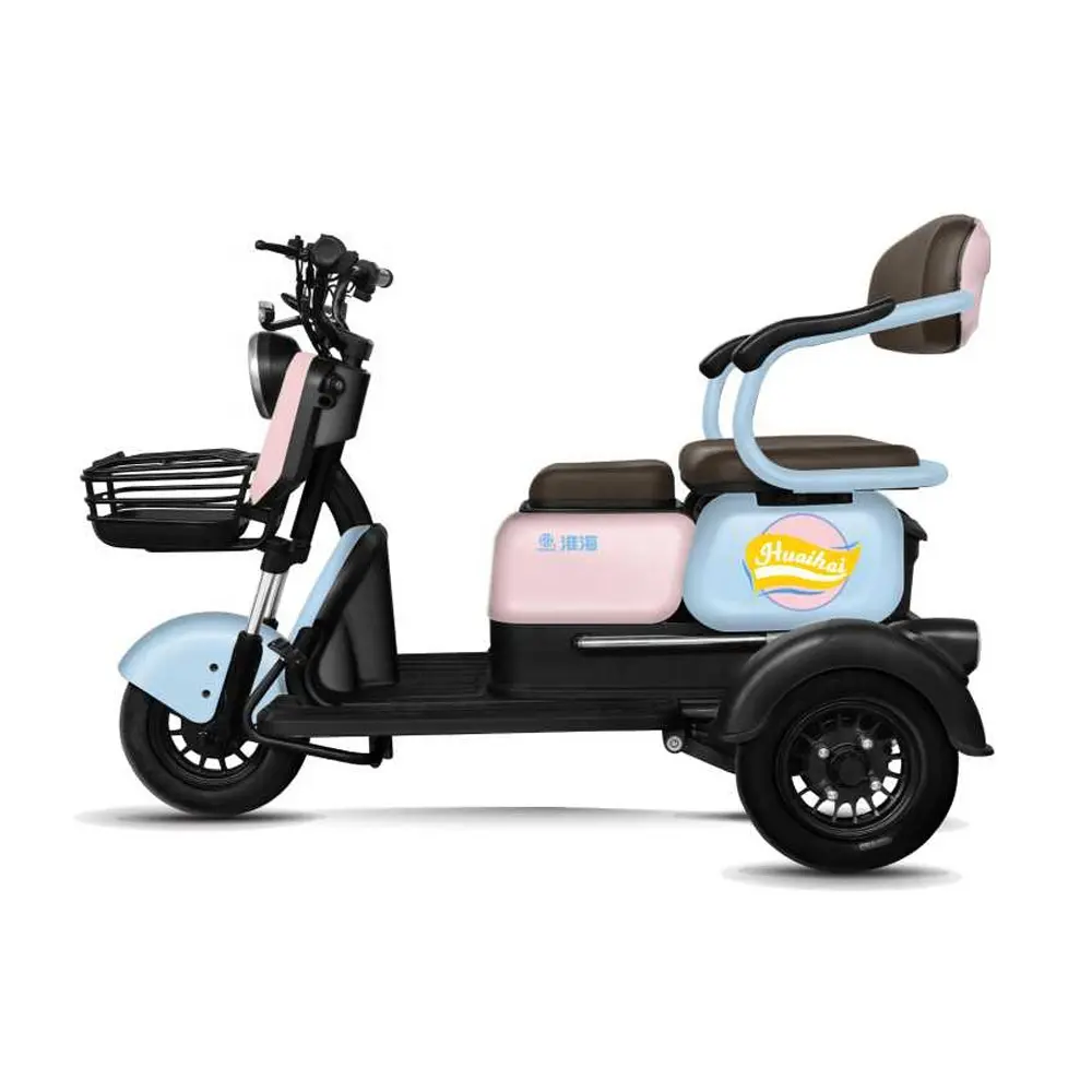 Yetişkinler için 3 tekerlekli motorlu bisiklet Tuk Tuk/çin Trike motosiklet 2 yolcu 3 tekerlekli elektrikli Scooter