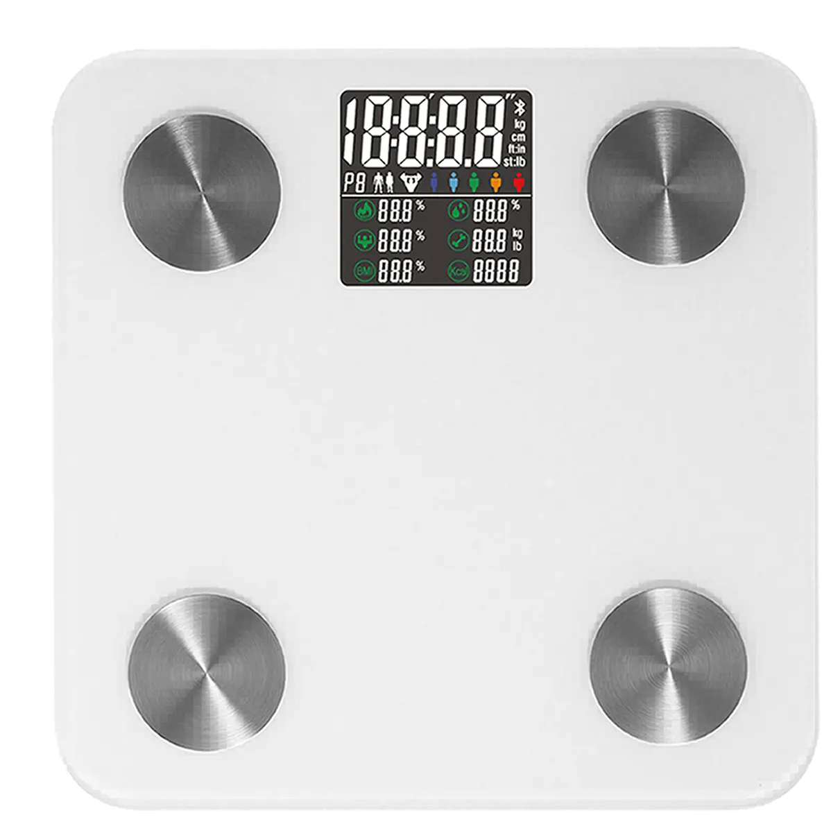 Health 180 kg Bluetooth Composition Analyzer Measures Digital Bathroom Scale Smart Scale For Body Weight Fat