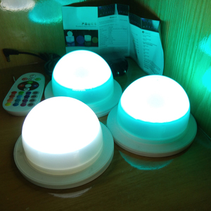 10ชิ้นจัดส่งรวดเร็วฟรีแอลอีดีแบตเตอรี่ไร้สายควบคุมด้วยรีโมตฐานไฟ LED สำหรับเฟอร์นิเจอร์ทำให้สว่าง - Product Image 3