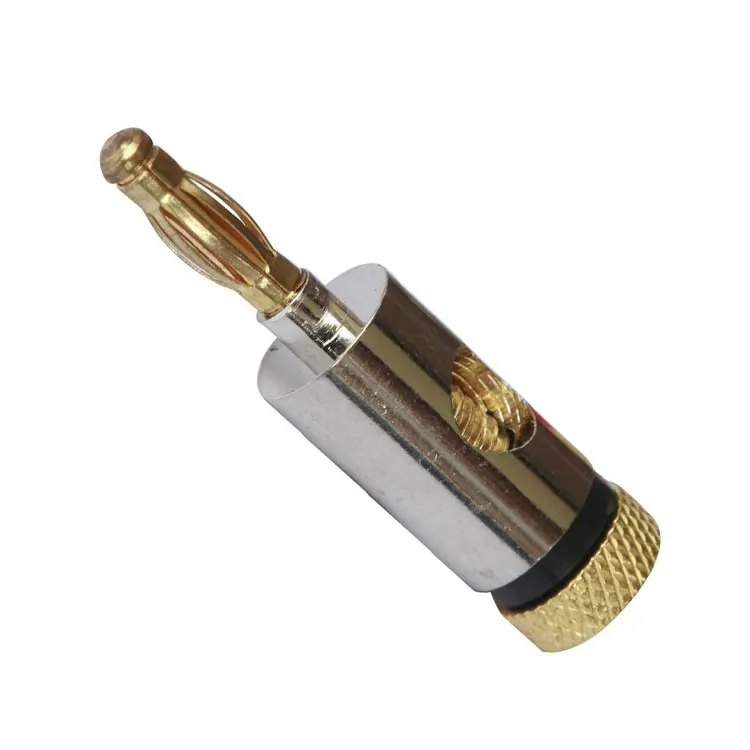 Conector de altavoz de conector Banana hembra de cobre chapado en oro de seguridad de 4mm