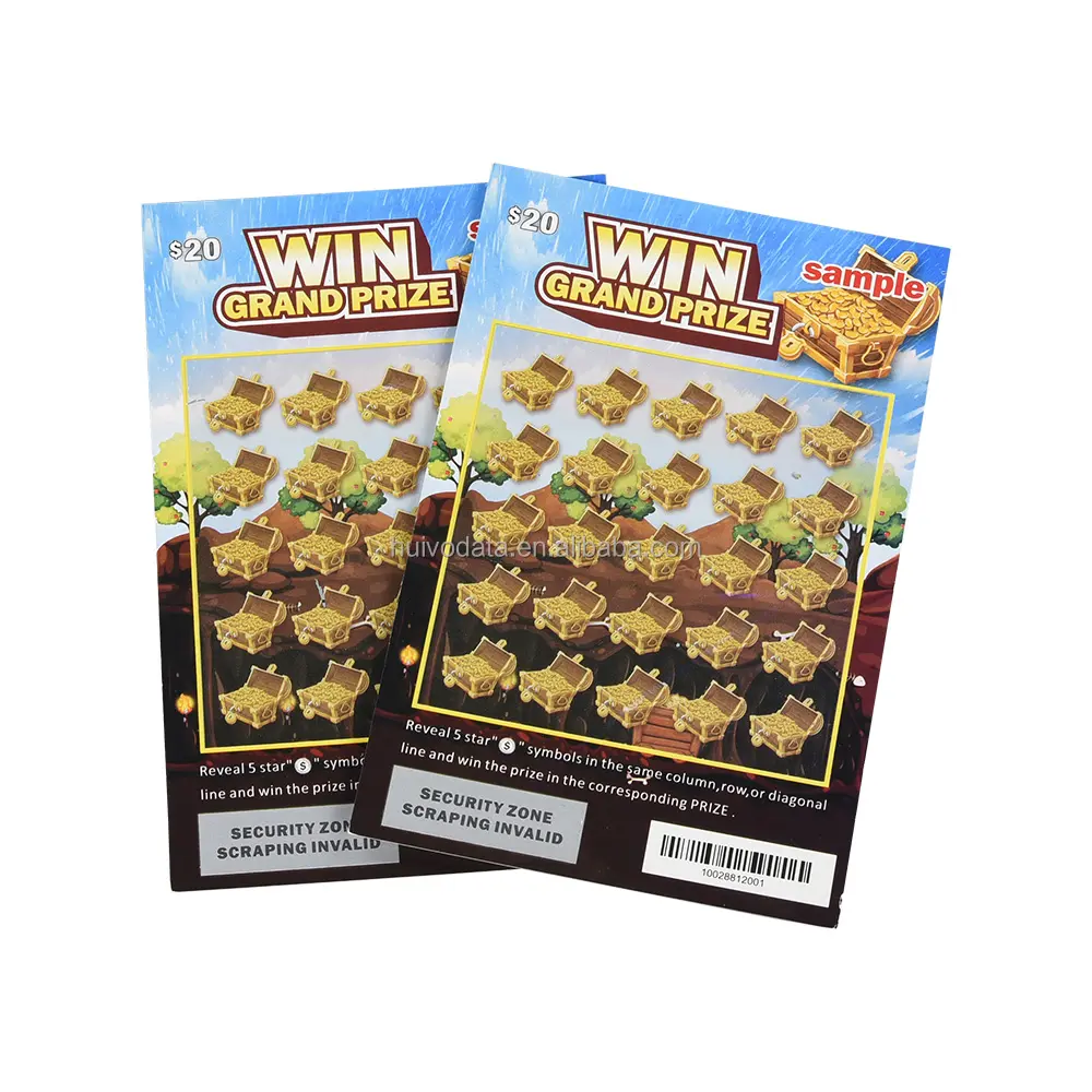 Custom Personalized Custom Printing Variable Number Printing Scratch Lottery Scratch Off Win Card