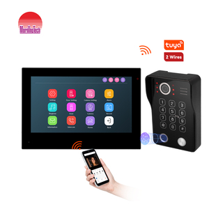 Kit de videoportero IP de 7 pulgadas Sistema de teléfono de puerta de audio de red con visión nocturna para villas o casas