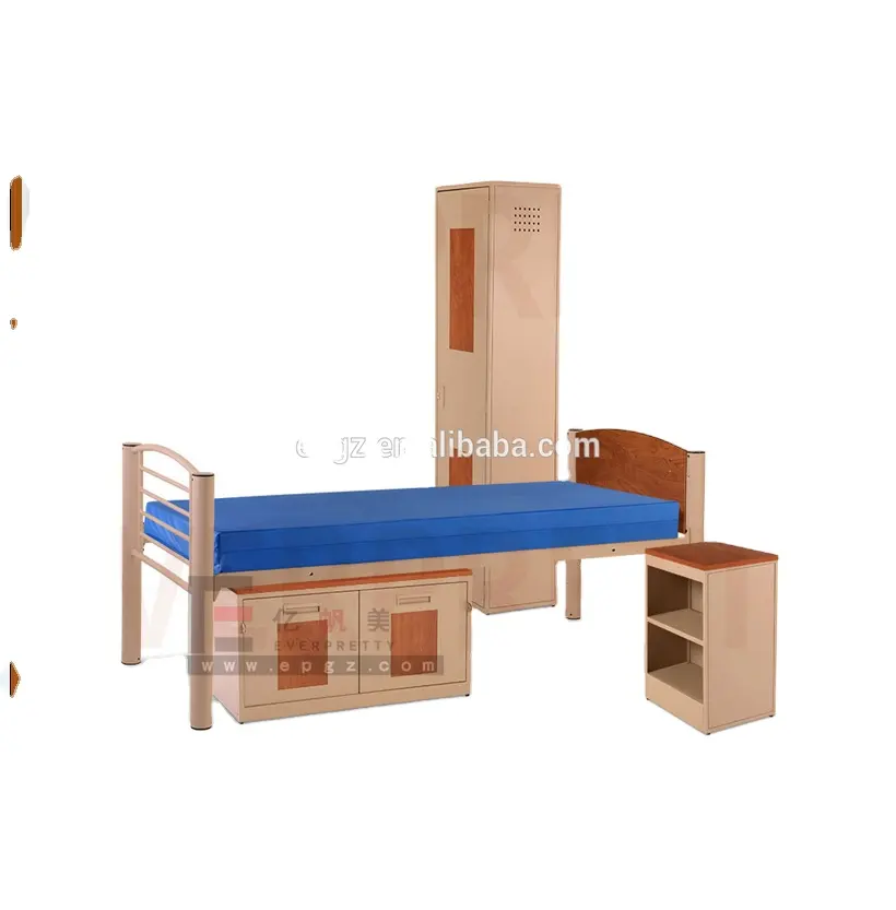Gran oferta, muebles metálicos, cama de madera para albergues