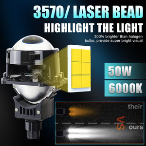 Auto Lighting Systems Universal Car 100W 2.5 Inch Laser Bi <strong>Led</strong> Projector Lens Headlights for Car <strong>Led</strong> Headlight - Product Image 2